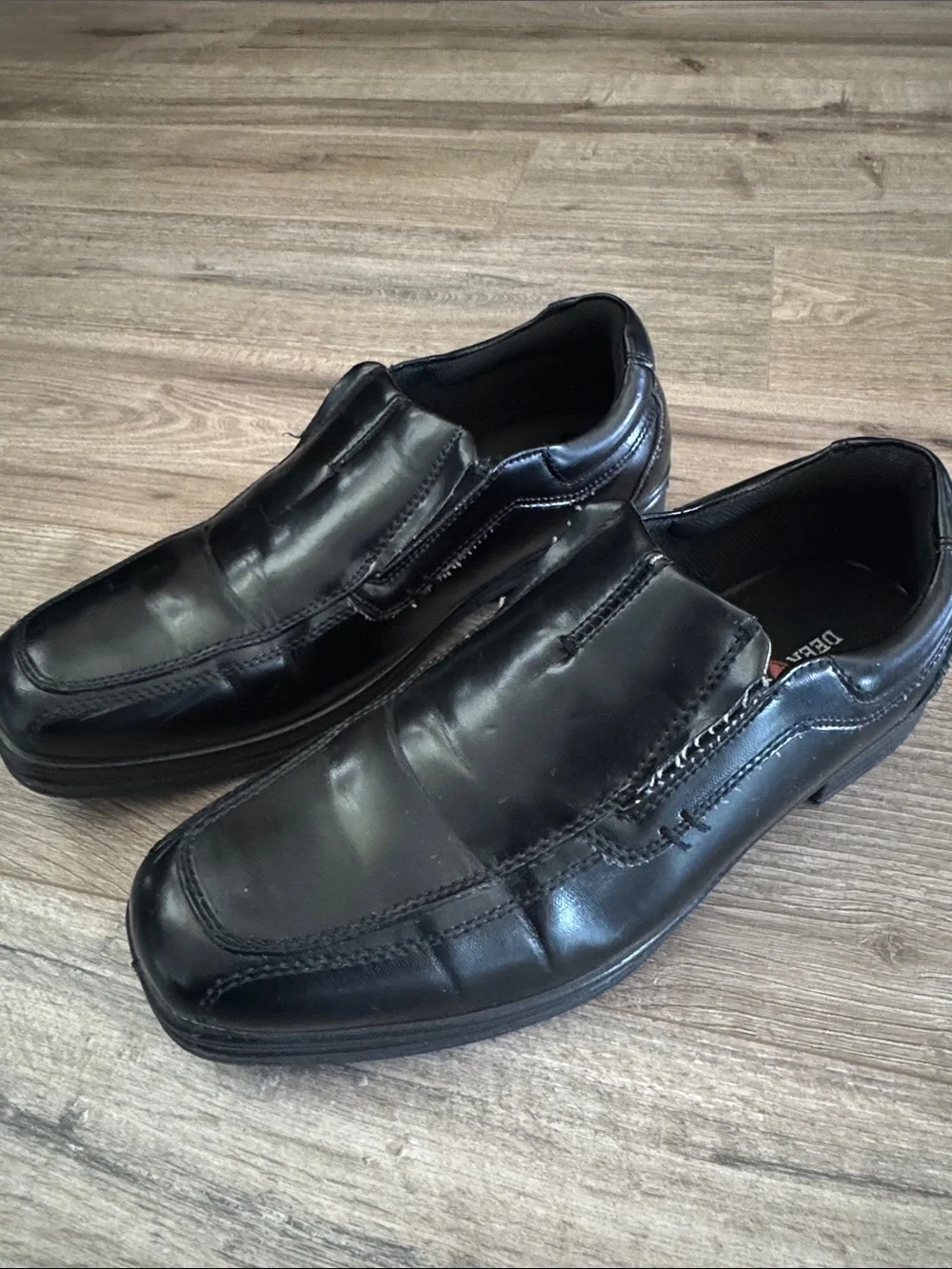 Deer Stags Boys Black Slip-On Dress Loafers Size 6M